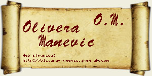 Olivera Manević vizit kartica